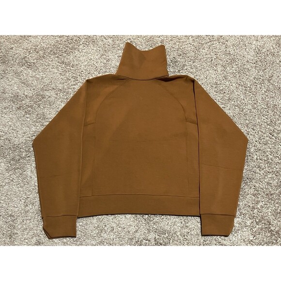 Spanx Air Essentials Half Zip Sweatshirt Butterscotch Brown Orange Womens Large - Picture 10 of 10